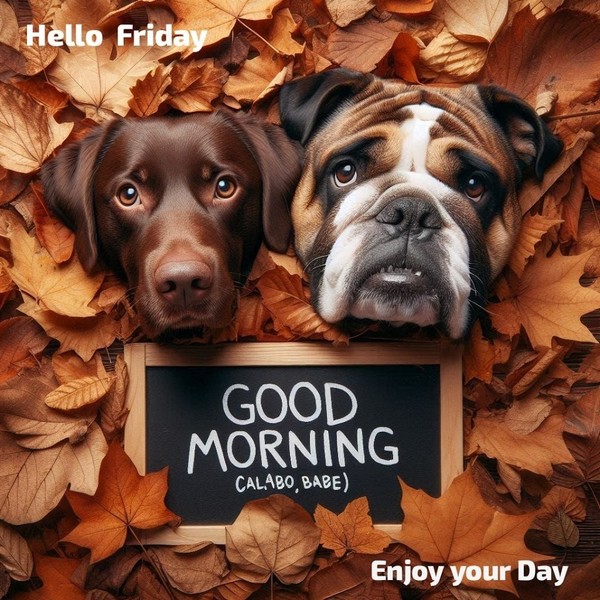 "Hello Friday Good Morning Enjoy your day"   ...