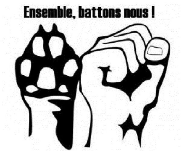 "Ensemble, battons nous!"...