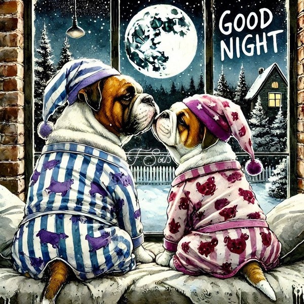 "Good Night" - Un dernier bisou avant de se glisser   ...