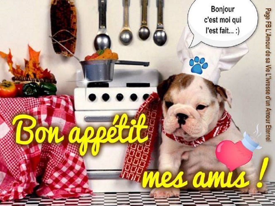 "Bon appétit mes amis! Bonjour c